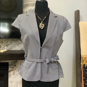 7th Avenue Gingham Blouse / Suit Coat - M